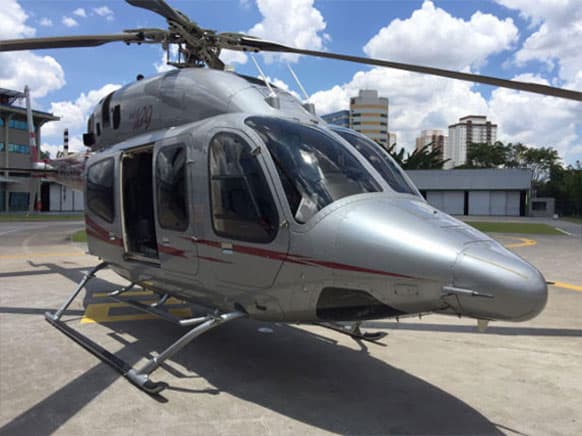Helicóptero Bell 429 em destaque