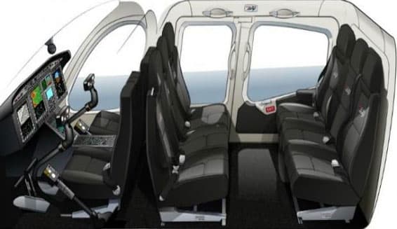 Helicóptero executivo em ambiente premium